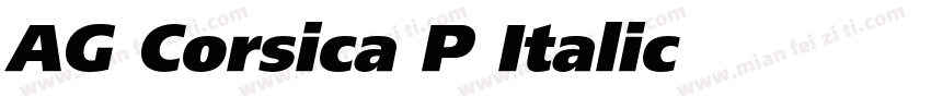 AG Corsica P Italic字体转换